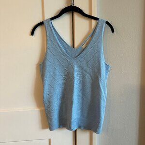 NWT Loft Light Blue Sweater Tank Size S